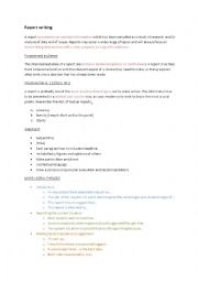 English Worksheet: Report writing for FCE and other exams