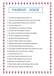 English Worksheet: PASSIVE VOICE