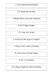 English Worksheet: Type 0, 1 and 2 with key