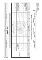 English Worksheet: lesson preparations