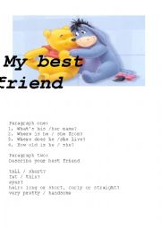 English Worksheet: My best friend