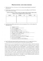 English Worksheet: Pronunciation ed endings