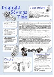 English Worksheet: Daylight Savings Time