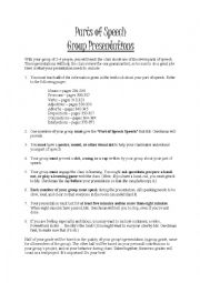 English Worksheet: Grammar Project