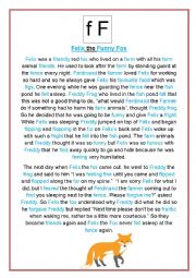 English Worksheet: Felix the Funny Fox