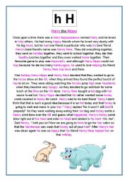 English Worksheet: Harry the Hippo