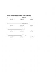 English Worksheet: Mass Nouns