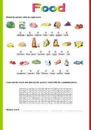 English Worksheet: Food