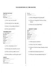 English Worksheet: Tom Sawyer