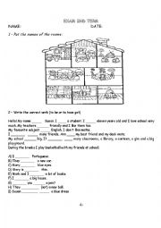 English Worksheet: Exam for 4th grade