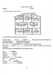 English Worksheet: Exam for 4th grade