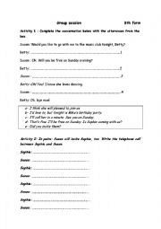 English Worksheet: invitation 