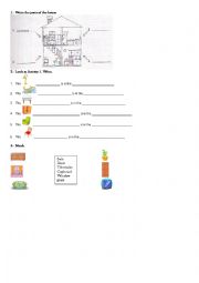 English Worksheet: Objects around the house