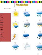 English Worksheet: The weather