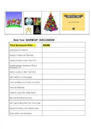 English Worksheet: NEW YEAR WARM-UP