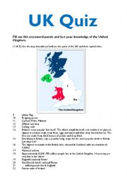 English Worksheet: UK Quiz