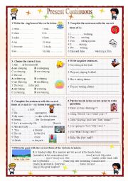 English Worksheet: Present Continuous