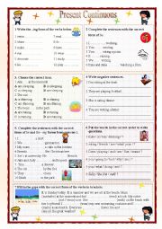 English Worksheet: Present Continuous