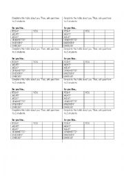 English Worksheet: Do you like...? Information gap