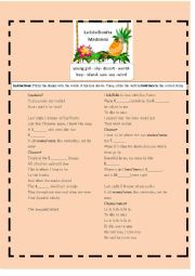 English Worksheet: La Isla Bonita Madonna Nouns and Verb forms