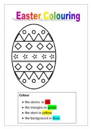 English Worksheet: Easter colouring 6 pages