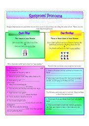English Worksheet: Reciprocal Pronouns