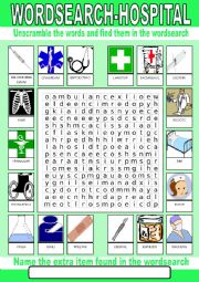 Hospital Wordsearch