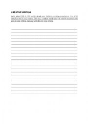 English Worksheet: Creative writing