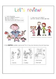 English Worksheet: Vocabulary review