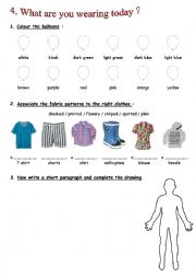 English Worksheet: Clothes and accessories 3