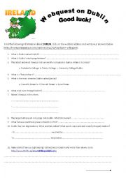 English Worksheet: Dublin Webquest