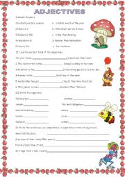 English Worksheet: ADJECTIVES