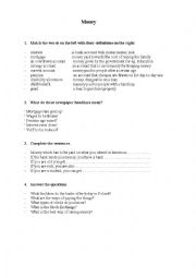 English Worksheet: money 