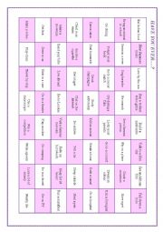 English Worksheet: Board game. Have you ever....? 