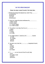 QUIZ - VERB FORM