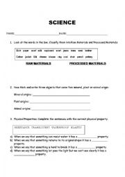 English Worksheet: Materials. Physical Properties. Final Exam.