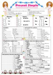 English Worksheet: The present simple