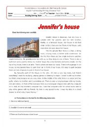 English Worksheet: Jennifers house