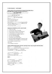 English Worksheet: 93 Million Miles- Jason Mraz