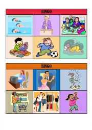 VERB TENSES BINGO CARDS/ playing cards 2/5