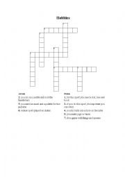 English Worksheet: Hobbies