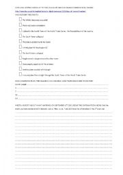 English Worksheet: comprhension orale flash of news September 11th 