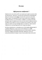 English Worksheet: text end of term test n 2 9th form