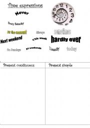 English Worksheet: Time expressions