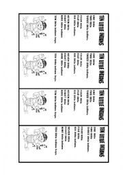 English Worksheet: Song: Ten little indians