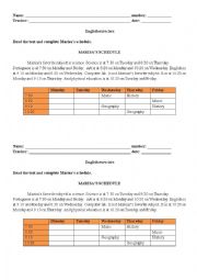 English Worksheet: Days of the week