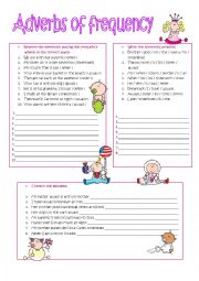 English Worksheet: Adverbs of frequency