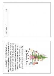 English Worksheet: poetry - Christmas tree