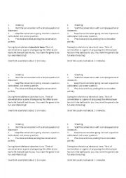 English Worksheet: Steps to Small Talk