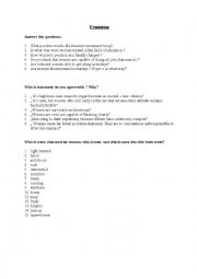 English Worksheet: men vs women feminism